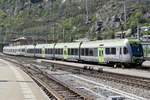 Einfahrt des RE aus Bern mit dem Lötschberger RABe 535 101  Wolhusen  und RABe 535 114  Trubschachen 1  am 15.