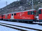 Die Deh 4/4 I 54  Goms  am 4.1.21 im Glisergrund abgestellt.